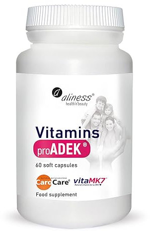 Pro ADEK®, Vitamins A, D, E, K, Fat Soluble Vitamins, 60 Capsules, Aliness