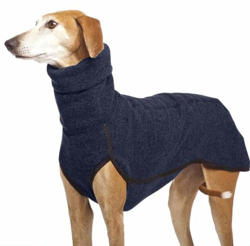 Herbst Und Winter Warmer Windhund, Labrador, Schäferhund, Großer Hund, Kleidung, Rollkragenpullover, Pullover, Stretch-Fleece, Hundepullover, Weste, Haustierjacke, Mantel, Anzüge,Blau,5XL