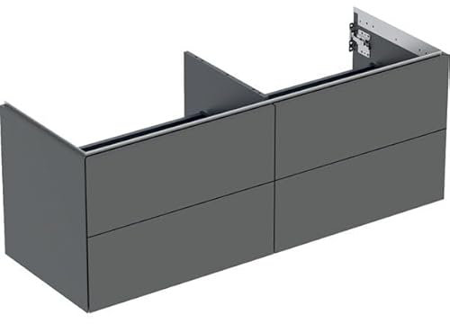 Keramag Geberit ONE Unterschrank für Aufsatzwaschtisch, 4 Schubladen, 133,2x50,4x47cm, 505.266.00.; Farbe: Lava lackiert matt