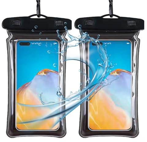 2 Stück Wasserdichte Handy Hülle Unterwasser Wasserfeste Strand Zubehör Waterproof Phone Case Tauchen Tasche Schnorcheln Handytasche Cover Schwimmen Strandhülle WasserschutzhüLle für Iphone Alle