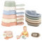 Jouets De Bain Pour Tout-Petits 11 Pièces/Ensemble De Jouets De Bain Pour Bébé Comprenant 6 Bateaux Flottants Et 5 Louches De Bain Empilables Avec Trous Jouets De Piscine Pour Enfants Jouets De Douche
