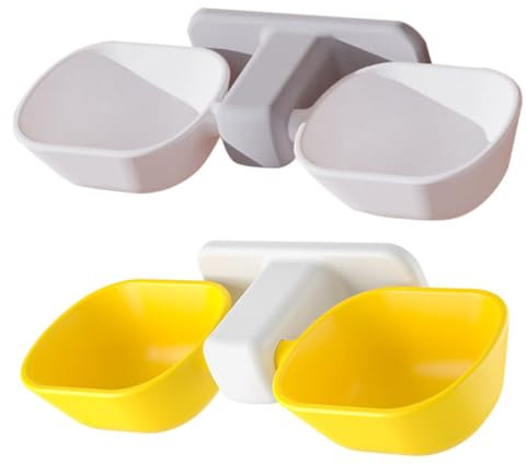 CORHAD Erhöhte Näpfe Für Katzen An Der Montierter Futterspender Für Katzenfutter Und Wassernäpfe Sicher Und Dekorativ Für Haustiere