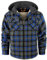 SwissWell Herren Hemdjacke Verdicken Kariertes mit Zipper Flanelljacke Plüschfutter Freizeit Gefüttert Holzfällerhemd Männer Winter Hemd Fleece Hoodie Winterjacke mit Brusttasche(Grün Schwarz, XL)