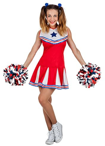 Boland - Kostüm Cheerleader, kurzes Kleid, Faschingskostüm für Mottoparty, Halloween oder Karneval, Football