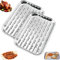 lurora2021 2 Stück BBQ Grillschalen Aus Edelstahl Grillschale Grillschale Edelstahl Grillkorb Wiederverwendbarer für Outdoor-Grillen, Grillzubehör für Gemüse, Fisch Oder Fleisch Grillpfanne