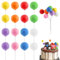 16 Pcs Rainbow Cake Balls Colorful Balloon Cake Topper Mini Balloon Cake Decorations Picks Round Balloon Cupcake Topper Mini Balloons on a Stick Rainbow Ball Bake Toppers for Birthday Cake Decorating