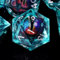 ORUZA 7 Stück Drachenauge Polyedrische Harz Spielwürfel DND Würfel Set D&D Würfel für Dungeons and Dragons RPG MTG Pathfinder Rollenspiel D4 D6 D8 D10 D% D12 D20