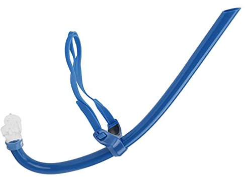 Syrisora ​​Schwimm-Frontschnorchel mit Silikon-Mundstück, Atemschutz Schwimmtraining (Blau)