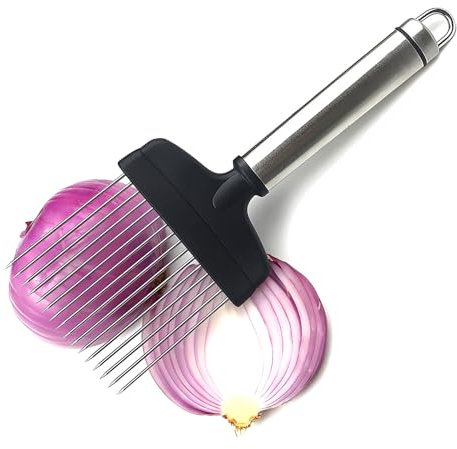 Onion Slicer Thin-Egg Chopperonion Onion Holder For Slicing,Avocado Slicer Tool Blooming Onion Cutter Kit,Meat Tenderizer,Tomato Slicers For Home Use Cool Kitchen Gadgets 2024 (Silver)