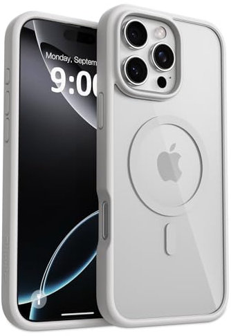 Phonic EchoTech Case for iPhone 16 Pro Max with MagSafe [3M Military-Grade Drop Protection] Triple Layered Slim Stylish Protective Case Compatible for iPhone 16 Pro Max 6.9'' (Cool Grey)