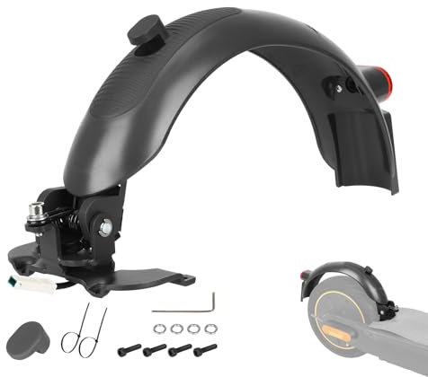 ulip Metall Schutzblech Hinten für Segway Max G30 G30P G30LP G30D, Robust, Stabil, Langlebig, löst das Problem des leichten Brechens von Kunststoffschutzblechen grau