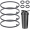 8pcs Lid Gasket Replacement for Blender Bottle Strada Flip Shaker Cup Water Bottle Parts Accessories, 2 Sizes Silicone Seal Ring for Blenderbottle Strada Flip Shaker 24 oz 28 oz(Gray)