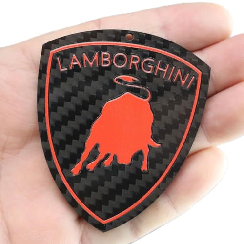SCMDNOZ Porte Clef Voiture pour Lamborghini Aventador LP 750-4 2015 2016 2017, Porte-clés avec Logo pour Hommes et Femmes, Voiture Accessoires,Without Gift Box-Red