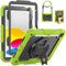 SEYMAC Case for iPad 11th/10th Generation 2025/2022 A16 11inch/10.9inch, Heavy Duty Shockproof with Screen Protector, 360° Rotating Stand/Hand Strap/Pencil Holder for iPad 11 Cover, Green