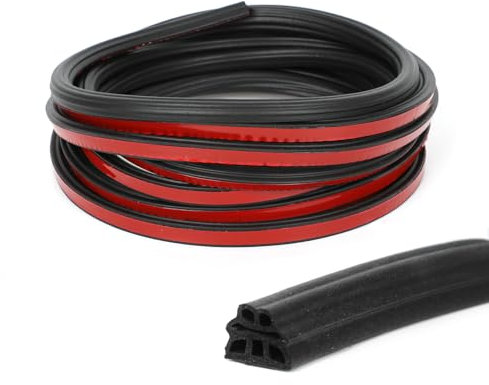 Joint porte Fenetre Isolation, Forme D Joint de Porte D'entrée, PVC Joint de Cadre Porte,10 mm x 10 mm, Souple Silicone D-Profil