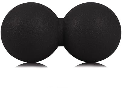 Majestic Sport DUO – Schwarzer Duoball Massageball (11,5 x 6 cm) aus hochwertigem Silikon für effektive Triggerpunktmassage, Muskelentspannung & Regeneration