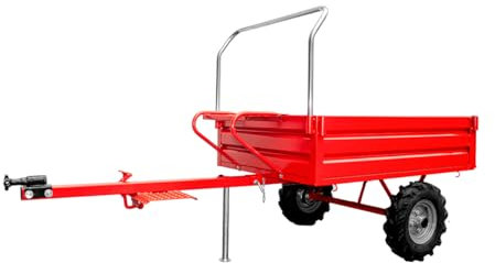 Bricoferr Remolque Grande para Motoazada y Motocultores - Capacidad máxima 650 kg.