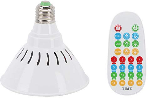 Pilipane Bombilla de planta LED 12W E27 Tiempo de espectro completo Luz de cultivo con control remoto para plántulas de invernadero en interiores suculenta vegetales AC85 265V Luz azul roja