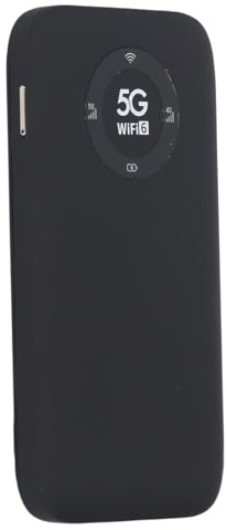 5G Mobiler Hotspot mit SIM -Kartensteckplatz, 2,77gbit / S WiFi 6 Tragbarer WiFi -Router Bis zu 16 Benutzer, Wiederaufladbares 7100 -mAh -Hotspot -Gerät für Outtdoor (Black)