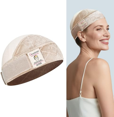 Dreamlover Wig Cap for Lace Wigs, Glueless Wigs, 2-in-1 Haarnetz für Perücken Sicher, Perückennetz Rutschfest, Hautfarben, 1 Stück
