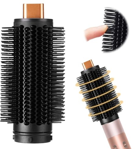 Brosse volumisante ronde pour Dyson Airwrap, utilisée pour lisser les cheveux secs et bouclés, pour créer un style volumineux et réduire les frisottis, compatible avec HS01/HS05/HS08, cuivre