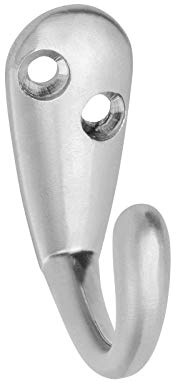 Kleiderhaken SOFIA (H x B x T): 44 x 17,5 x 37 mm klein Chrom matt Haken Mantelhaken Garderobenhaken von SO-TECH®