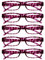 The Reading Glasses Company OPULIZE ACE Lesebrille für Damen und Herren - 5er-Pack - Schmaler Rechteckiger Rahmen - Komfort Federscharniere - Kratzfest - Rosa Schildpatt +3.00