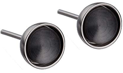 Ernstes Design Ohrringe E283 Edelstahl Stecker mattiert schwarz Ohrstecker
