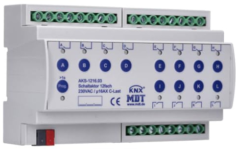 12-facher Schaltaktor für die KNX-Hausautomation