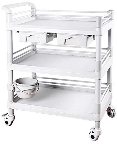 ZYFA Medizinische Laufkatzen-Behandlungslaufkatze Mit Schublade,Rollwagen Medizinisch Trolley medizinisches Laborwagen für Dental Klinik Labor