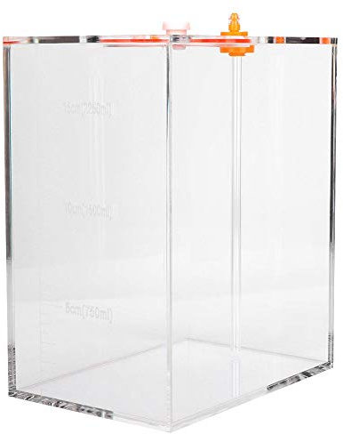 Aquarium Acryl Flüssigkeitsvorratsbehälter Transparent Dosierpumpe Titration Tank mit Skala(DT-25 2.5L)