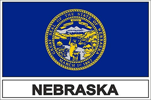 Akachafactory Sticker Aufkleber Flaggen Flagge Fahne Nebraska NE