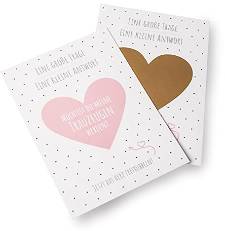 Rubbelkarte Überraschung Trauzeugin fragen