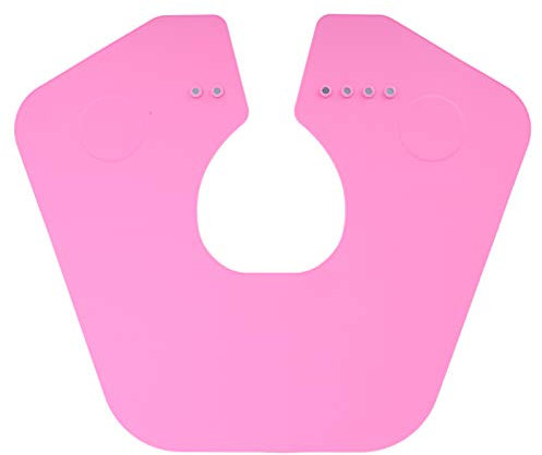 Cape de coupe de cheveux Silicone barbier cou enveloppe garde coussin de coiffure coloration des cheveux châle Cape pour coiffeur styliste teinture(Rose)
