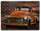 Blechschild mit amerikanischer Flagge, Vintage-Stil, Wanddekoration, Retro, alter LKW mit USA-Flagge, Schild Dekoration für Mann, Garage, Café, Bar, Höhle, Küche, 30,5 x 40,6 cm