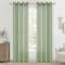 MRTREES Gardinen mit Ösen Leinenoptik für Wohnzimmer Schlafzimmer 2er Set Vorhang Ösenschal Salbeigrün Halbtransparent Fenster Vorhänge 225 cm Lang 140 cm Breit Curtains Living Room
