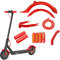 Gleamydot Patinete Delantero y Trasero Guardabarros Soporte Puños Cubiertas Laterales con Reflectantes Compatible para Xiaomi Patin eléctrico Mi M365 / M365 Pro Accesorios (Rojo)