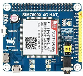 Coolwell Waveshare Raspberry Pi LTE Cat-4 4G 3G Modem cellulare SIM7600A-H 4G HAT per Raspberry Pi 4B+ 4B 3B+ 3B 2B+ Zero Jetson Nano Ardui GNSS Posizionamento per il Nord America