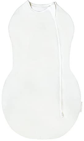 happiest baby Sleepea Comforter Pucksack 5-Sekunden-Wickeltuch, 100% Bio-Baumwolle, von Ärzten entworfen fördert gesunde Hüftentwicklung (Elfenbein, Medium)