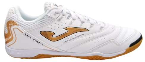 Joma Maxima Adult Indoor Soccer Shoe White/Bronze Men's Size 12 Medium