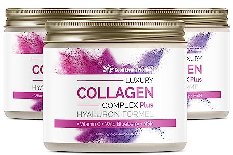 Luxury Collagen Complex Plus | Premium Collagen Complex | Collagen Pulver mit 4 verschiedenen Collagen Typen | 330 g (3x)