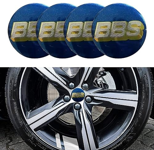 VeroCh 4 Stück 65MM Auto Center Nabenkappen Aufkleber,Für BBS,ABS Emblem Aufkleber Wasserdicht Staubdicht Ersetzbar Radnabenabdeckung,C