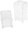 Gsrimgratoe 2Pcs Makeup Cotton Pad Organizer Butterfly Fancy Storage Box for Nail Art Wipe Cotton Makeup Tools, Transparent White