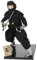ifundom Desktop-Ninja-Puppe Japanische Partydekoration Samurai-Statue Geisha-Kimono-skulptur Kriegerstatue Samurai-Modell Ninja-Figur Japanische Wohnkultur Zubehör Esstisch Seide