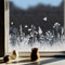 ChicSkin Fensterbilder Reinweiße Wiesen, Fensterbilder frühling Florale Motive, Frühlingsdeko Mehrweg Schmetterlinge und Blumen, Wohnzimmer, Schlafzimmer, Bad, Küche fensterdekoration 39x150cm