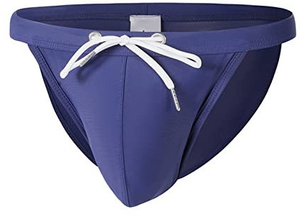 Blandoom⛱️ Men's Branch Swim Briefs Soft Breathable Swimming Trunk Brief Push Up Cup Gay Bikini Bottom Men's Underwear Briefs No Mesh Swim Trunks Mens Underwear Men Long Boxer Shorts