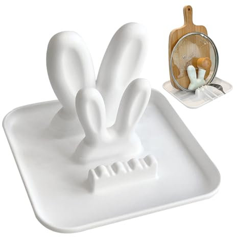 Shitafe Repose-cuillère avec Support de Couvercle de Casserole, Repose-cuillère pour ustensiles de Cuisine - Repose-spatule créatif,Repose-ustensiles de Cuisine, Repose-spatule, Porte-cuillère avec