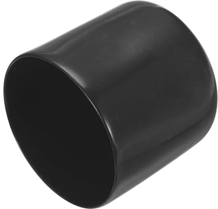 QUARKZMAN 4 Stück Gummi Endkappen 44 mm ID Gummikappen, Rohrstopfen Rund Pfostenkappe Zaunpfosten Stuhlbeinkappen Fußkappen Verschlusskappe Gleiter für Tischbeine Möbelfüße, Schwarz