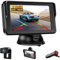 【2K】Retrocamera Auto 5 Pollici Telecamera Posteriore Auto con Monitor Senza Foratura IP69 Impermeabile Telecamera Retromarcia Auto per Visione Notturna SUV/Pickup/Camper DC 12V Plug-and-Play