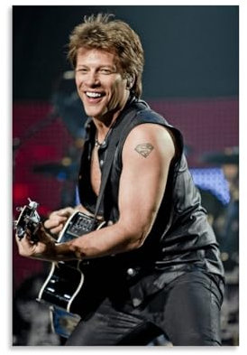 XXueMei Jon Bon Jovi-4Sänger Musikposter, Albumcover, Poster, dekorative Gemälde, Leinwand, Wandposter und Kunstdrucke, moderne Heimdekoration, Poster, 30 x 45 cm, ungerahmter Stil